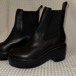 Everlane Black Platform Ankle Booties